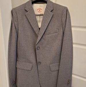 NWT sz6 Brooks Brothers Red grey stripe jacket